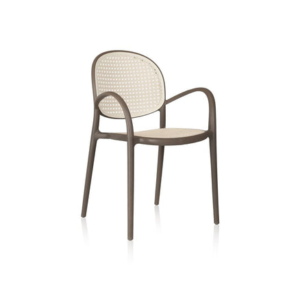 Pack 4 Sillas De Exterior Klux Arm Apilables, Polipropileno, Taupé, 56 X 85 X 48_2