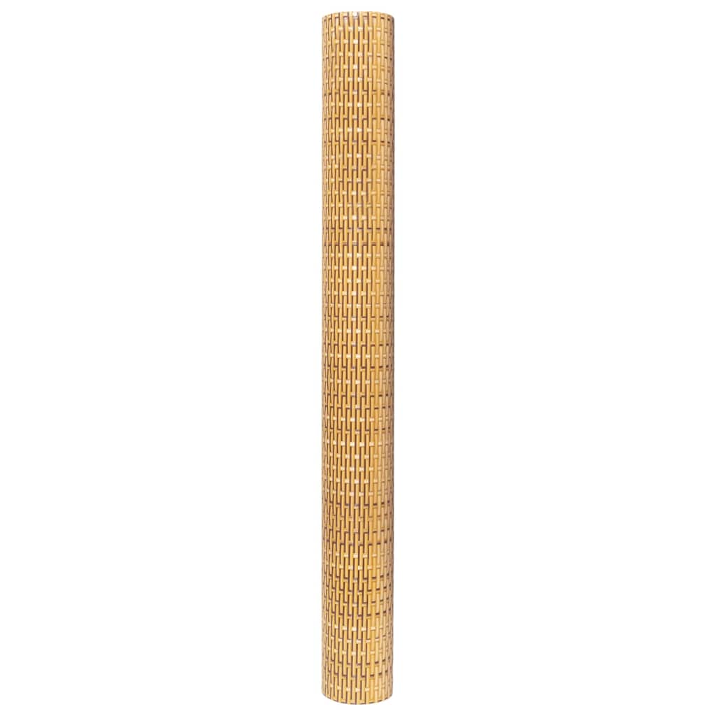 Toldo Para Balcón Ratán Sintético Marrón Claro 500x80 Cm / Vetonek_0