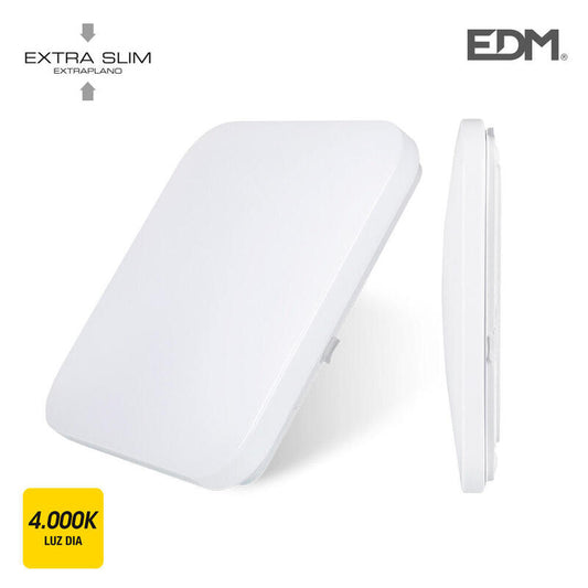 Aplique Superficie Led Extraplano 12w 4000k Cuadrado 28x28x6,3cm Edm_0