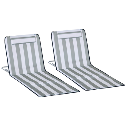 Outsunny Conjunto De 2 Esterillas De Playa Plegables_0