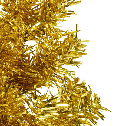 Vidaxl Medio Árbol De Navidad Artificial Con Soporte Dorado 210 Cm_5