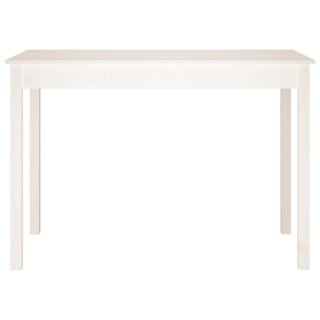 Mesa De Comedor Madera Maciza De Pino Blanca 110x55x75 Cm_1