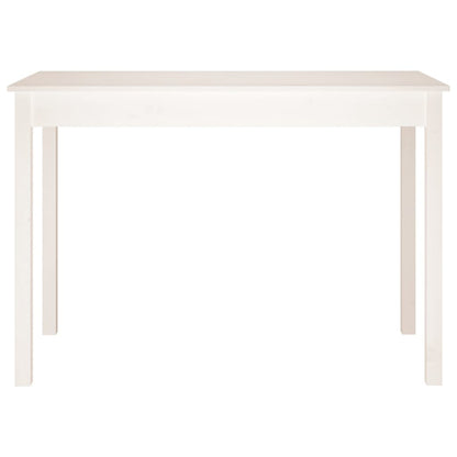 Mesa De Comedor Madera Maciza De Pino Blanca 110x55x75 Cm_1