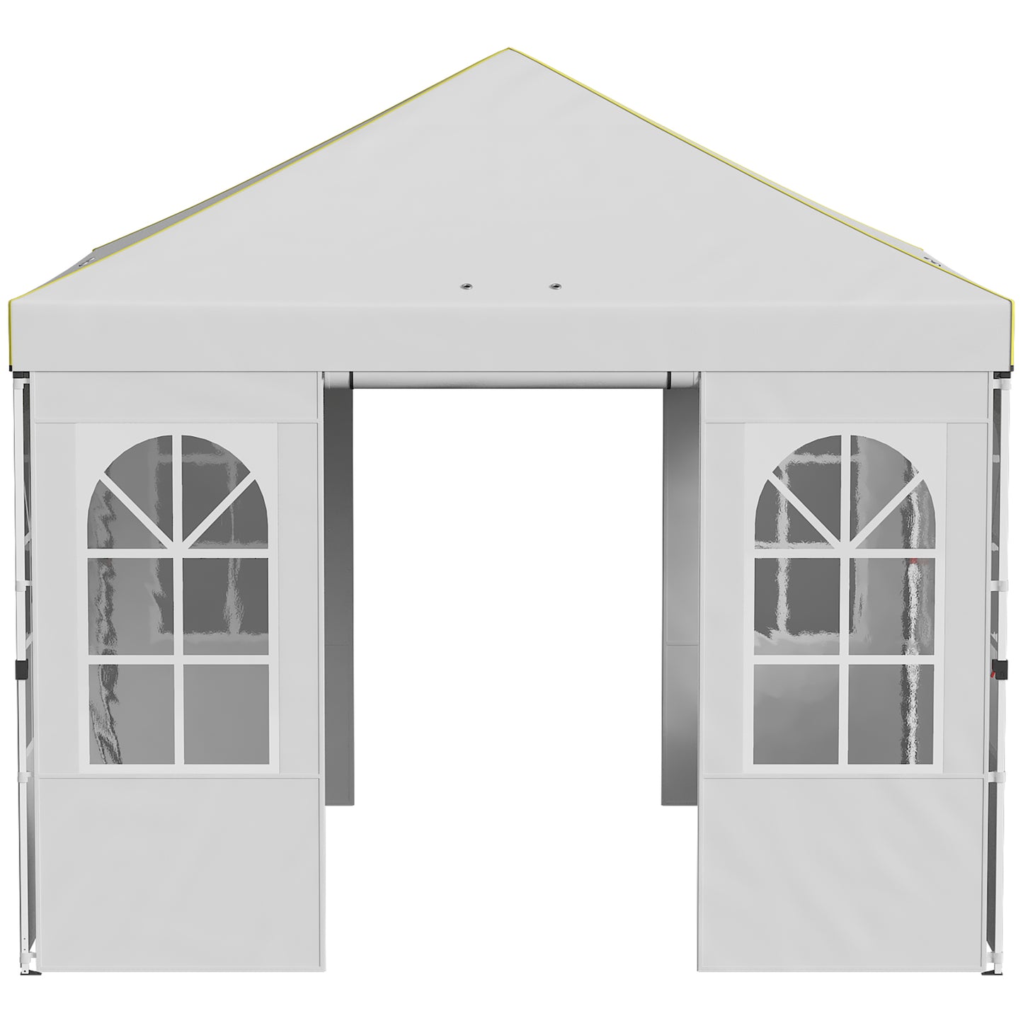 Outsunny Carpa Plegable 3x3m Pop-up Altura Ajustable Laterales Extraíbles Blanco_3