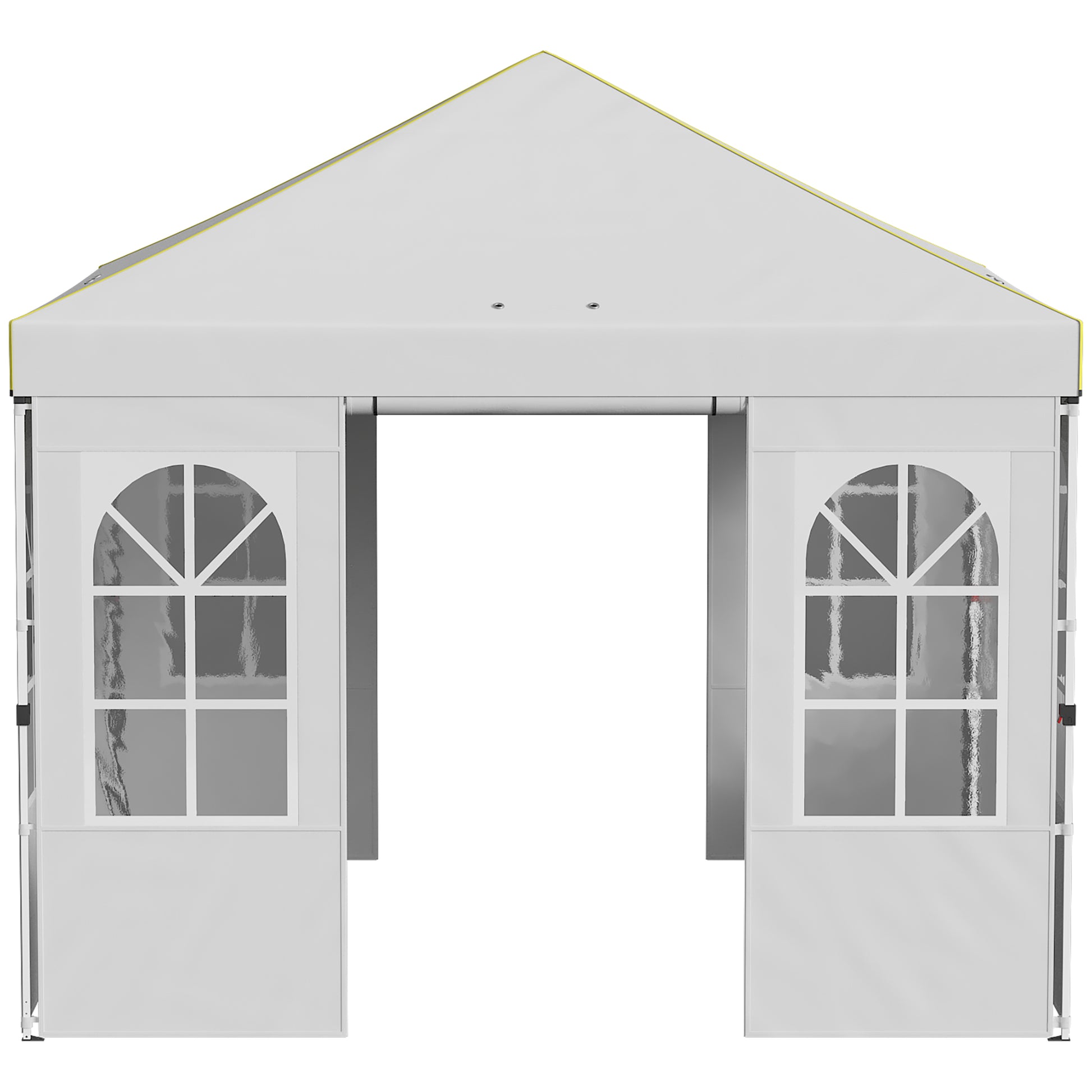 Outsunny Carpa Plegable 3x3m Pop-up Altura Ajustable Laterales Extraíbles Blanco_3