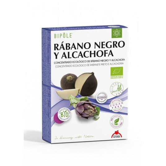RABANO NEGRO Y ALCACHOFA BIOLOGICO DEPURATIVO 20 VIALES INTERSA