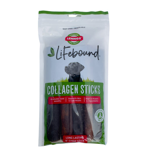 Lifebound - Palitos Masticables De Colágeno / Huesos Para Perros 4 Paquetes De 5 Piezas (20 Piezas) - Aprox. 15 Cm