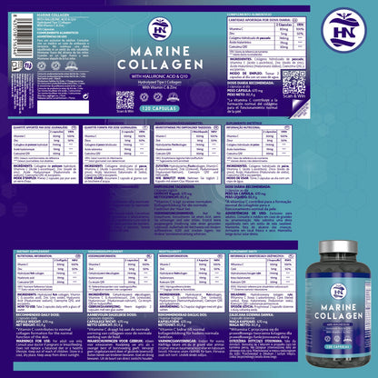 Pack 3 X Colágeno Marino Hidrolizado Con Ácido Hialurónico, Vitamina C, Q10, Zinc Y Magnesio - 3 X 120 Cápsulas_2