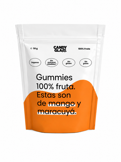 Gummies 100% Fruta Pack De 5 Mango Y Maracuyá – Snack Saludable Vegano Sin Azúcares Añadidos_0