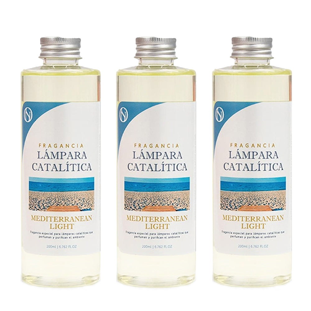 Pack 3x Fragancia Lámpara Catalítica 200ml: Aroma Mediterranean Light - Disfruta Tu Aroma Favorito Más Tiempo_0