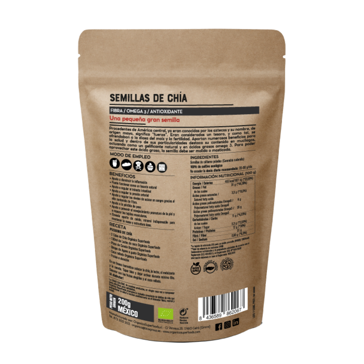 Semillas De Chía Raw Sin Gluten Bio 400g_1