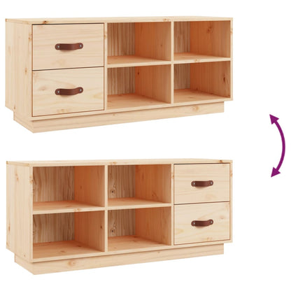Banco Zapatero Madera Maciza De Pino 100x34x45 Cm / Vetonek_1