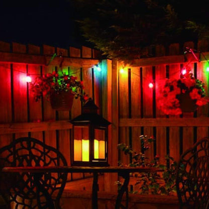 Well Home Set De 20 Luces Blancas Cálidas De Fiesta Solar Con Panel Led Multicolor_3