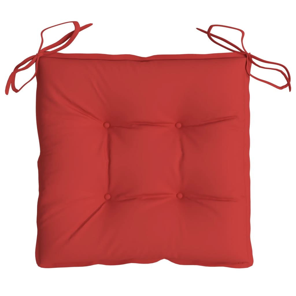Vidaxl Cojines De Silla De Jardín 2 Uds Tela Oxford Rojo 40x40x7 Cm_4