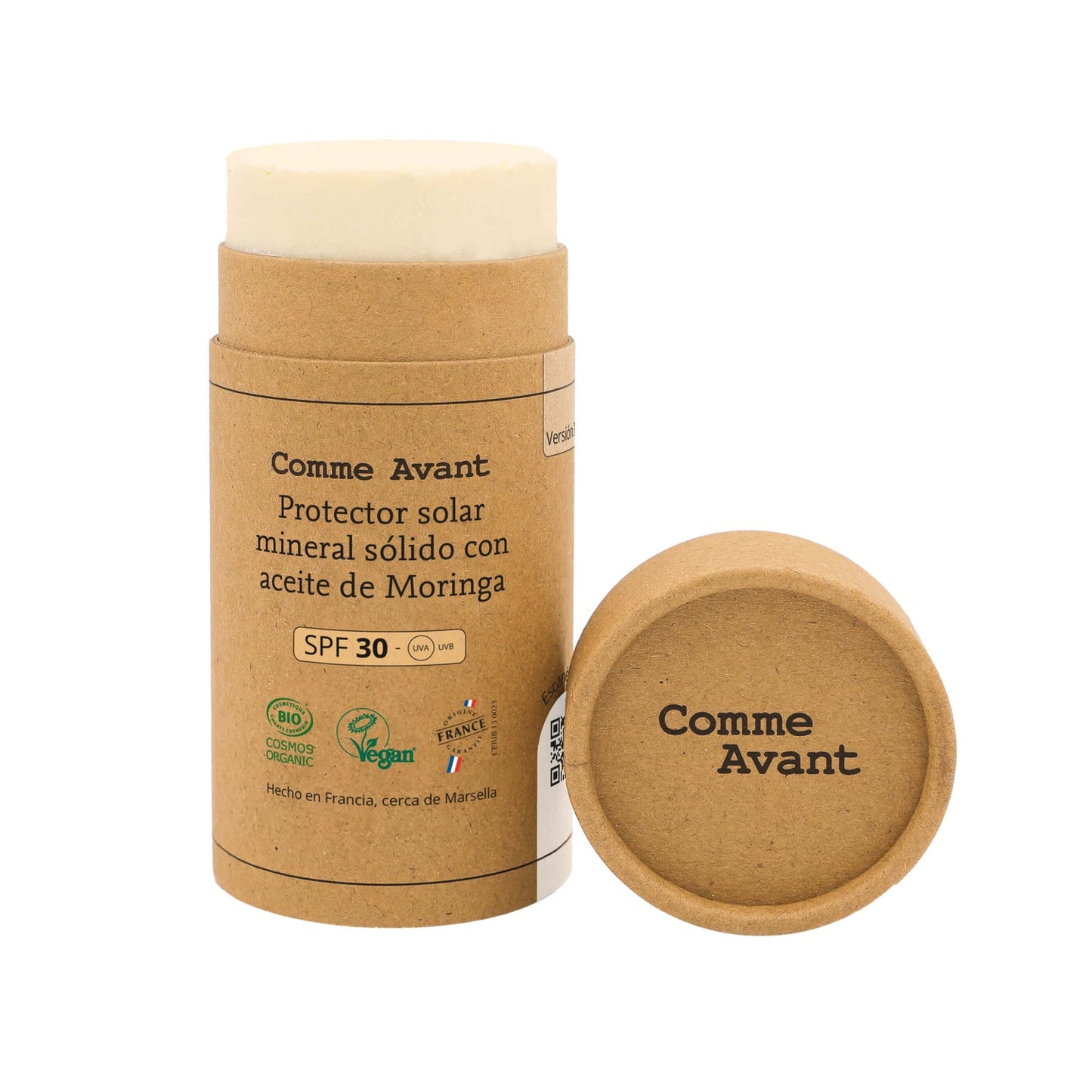 Protector Solar Mineral Sólido Spf30 Con Aceite De Moringa- Sin Perfume_0