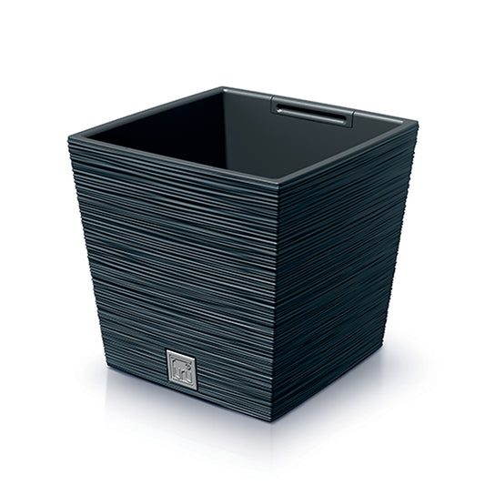 Macetero Color Antracita, Con Depósito, Colección Furu, De 24 X 24 X 23,5 Cm, Capacidad De 7,5 L._0