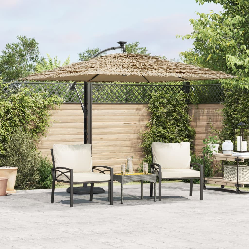 Vidaxl Sombrilla De Jardín Con Poste De Acero Marrón 290x290x238 Cm_1
