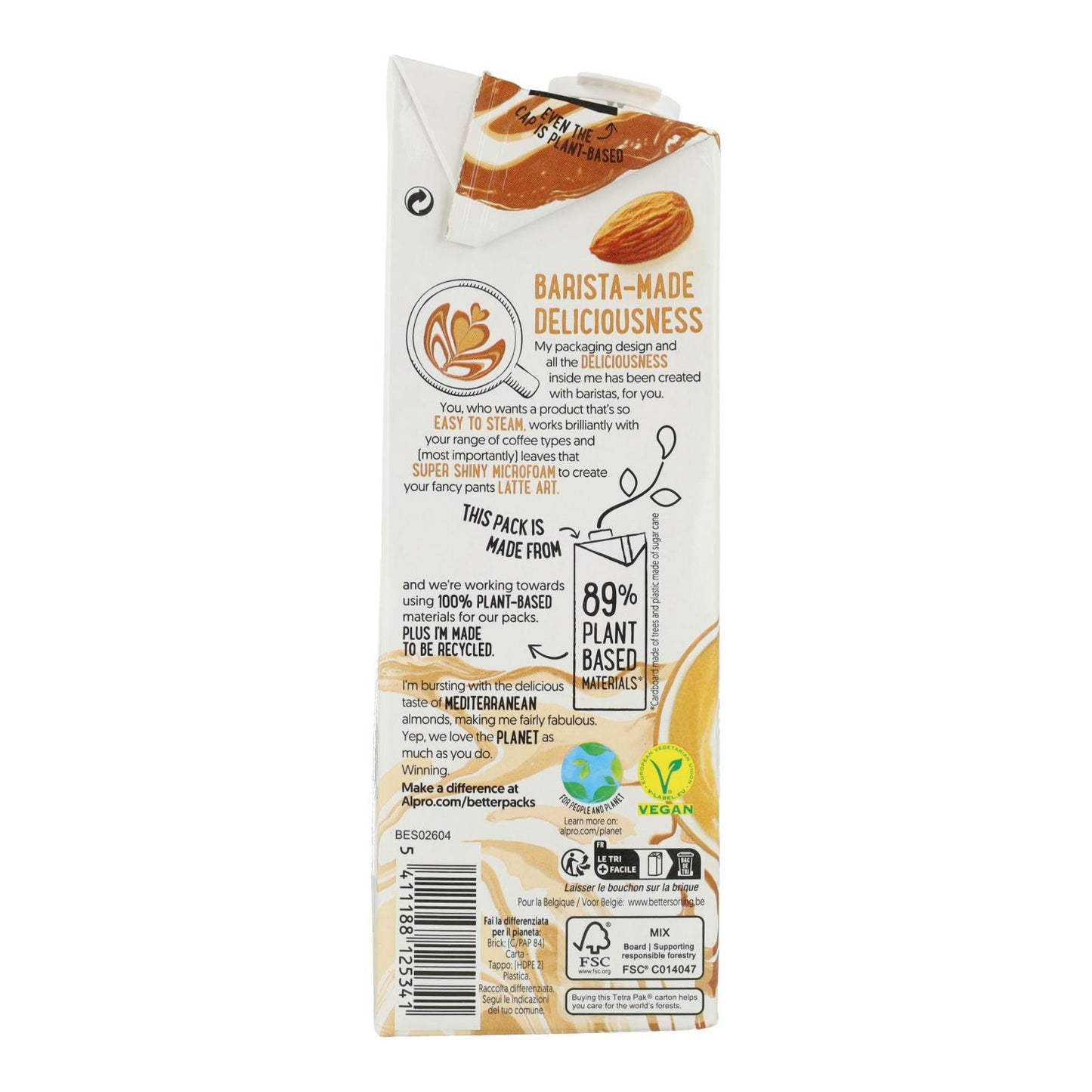 Pack 8 uds Bebida de Almendra Barista Alpro 1 Litro