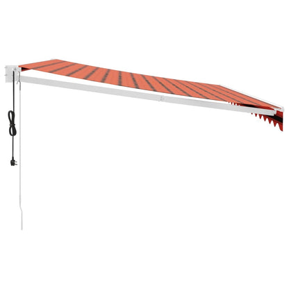 Toldo Retráctil Automático Naranja Y Marrón 4,5x3 M_5