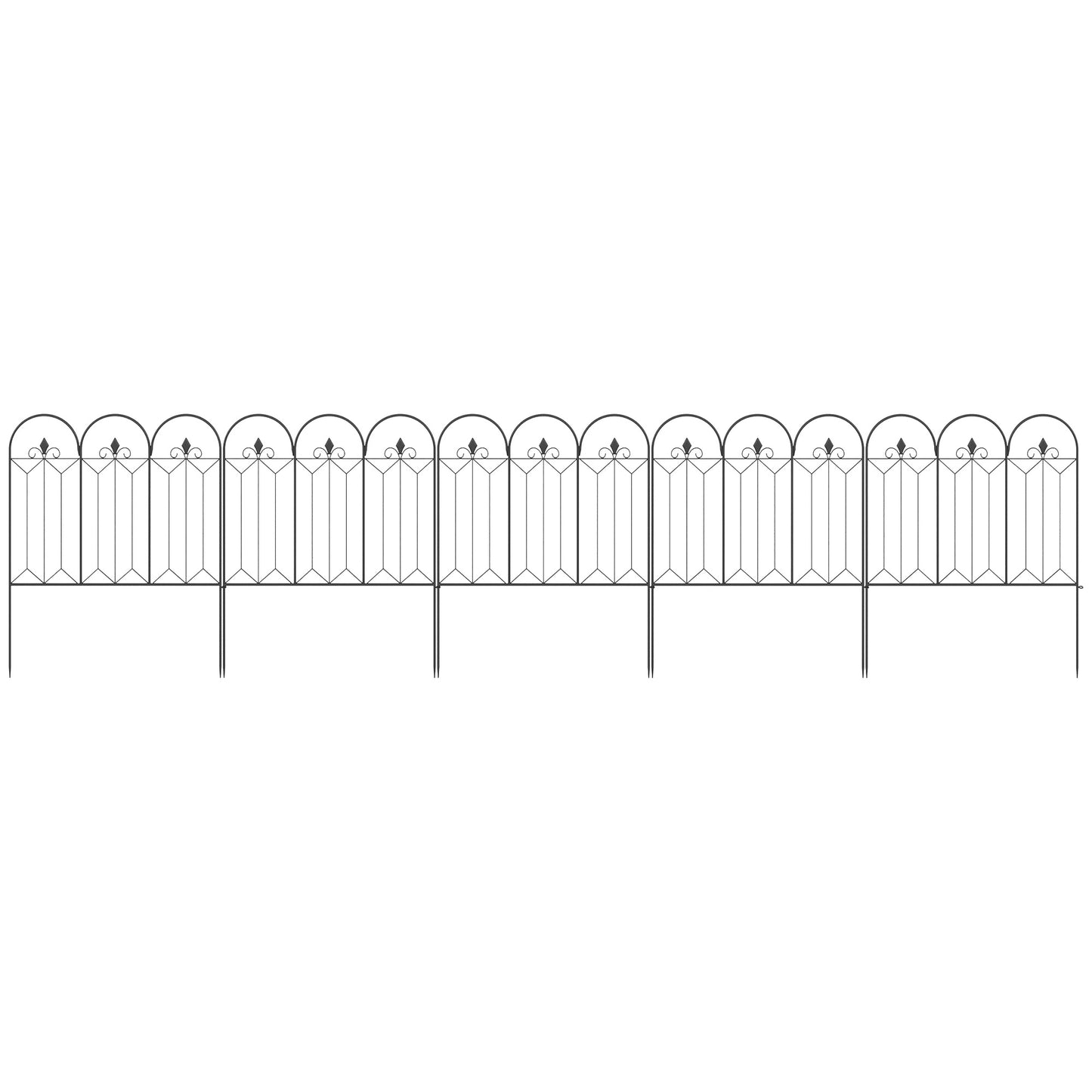 Outsunny Vallas De Jardín 305x79,5 Cm De Metal Combinación Libre Negro_3
