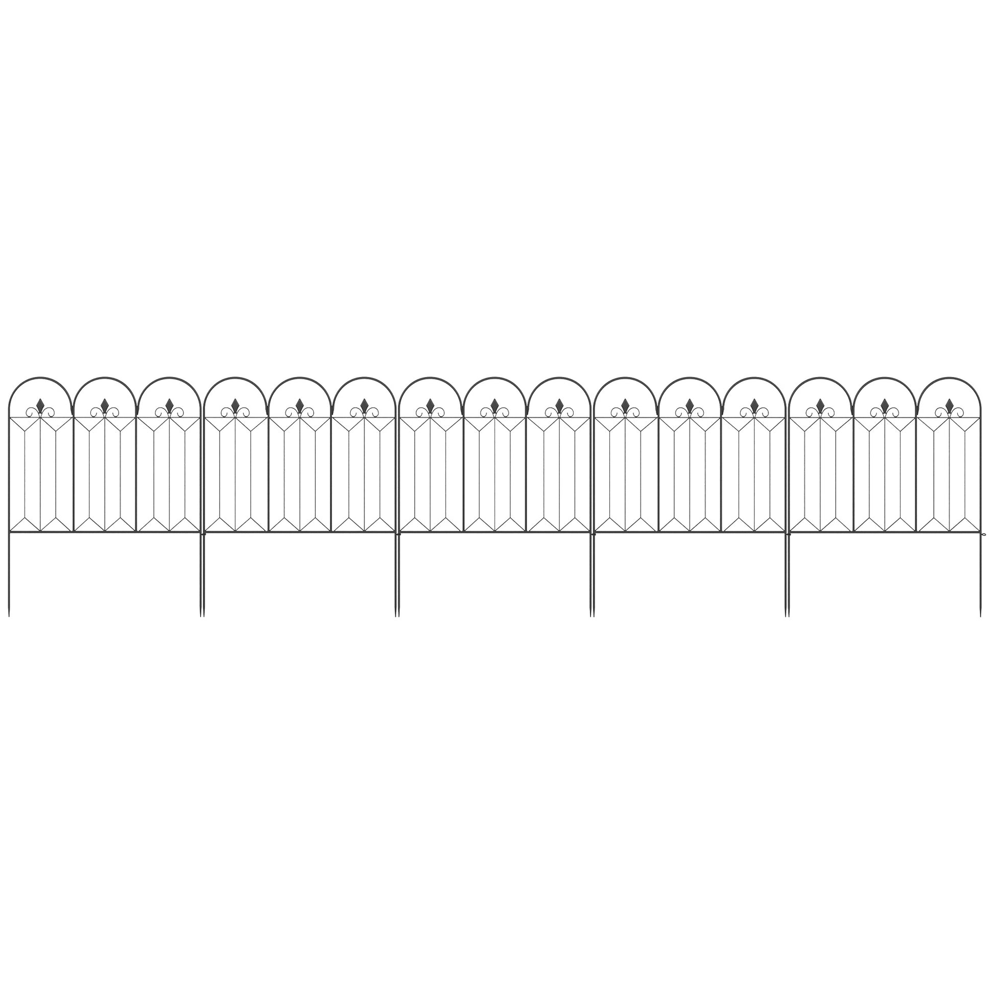 Outsunny Vallas De Jardín 305x79,5 Cm De Metal Combinación Libre Negro_3