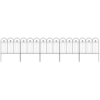 Outsunny Vallas De Jardín 305x79,5 Cm De Metal Combinación Libre Negro_3