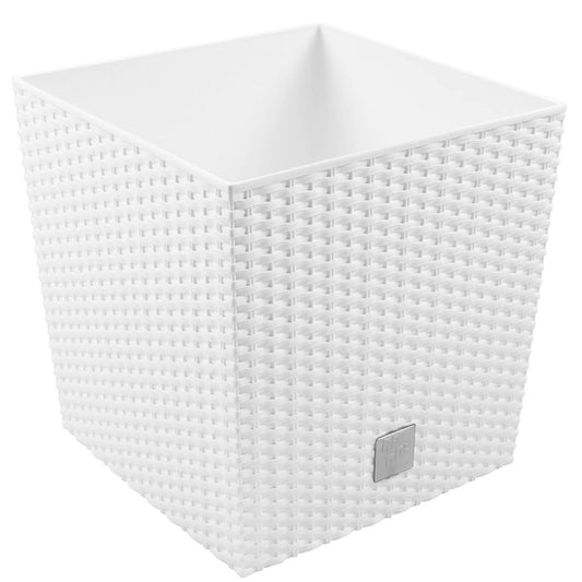 Maceta Rato 64 Litros Con Cubilete Para Plantar En Color Blanco 40 X 40 X 40,8 Cm._0