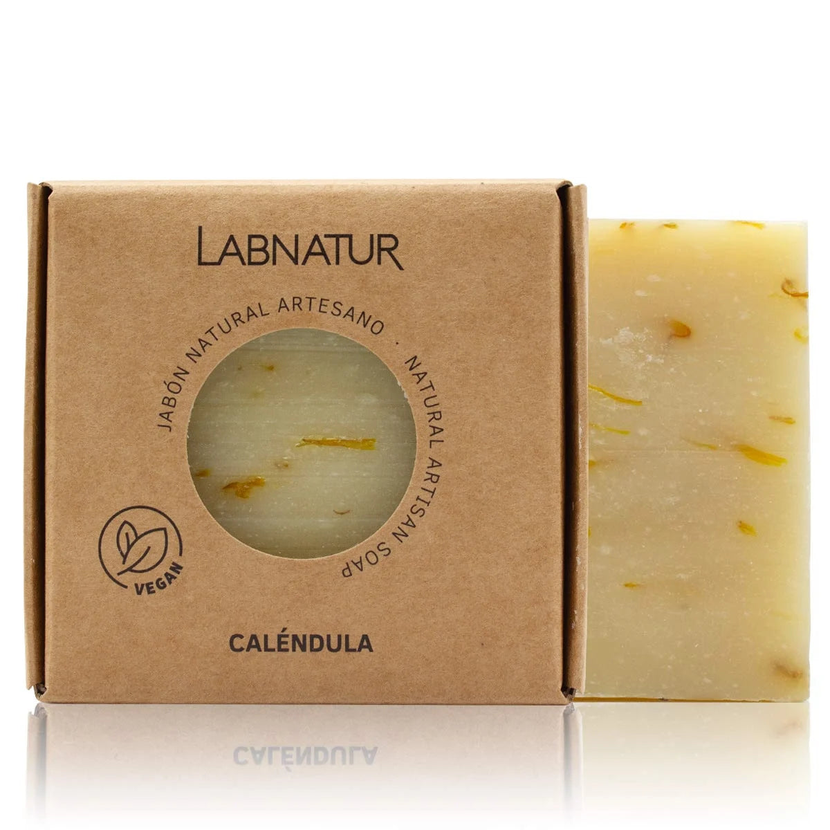 Jabón Natural Caléndula Premium Labnatur 100 g| Piel Sensible | Calmante | Regenerador Suave_0
