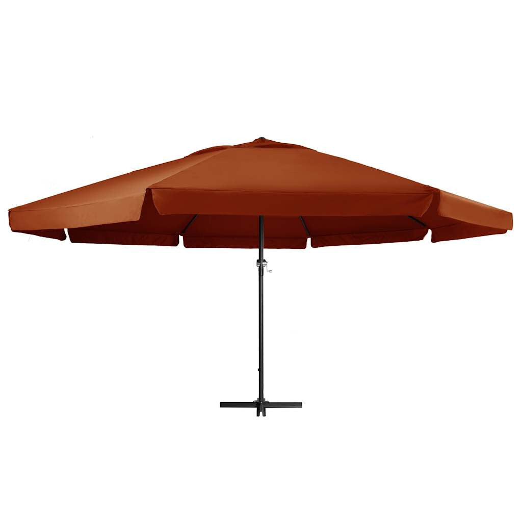 Vidaxl Sombrilla De Jardín Con Palo De Aluminio Terracota 600 Cm_1