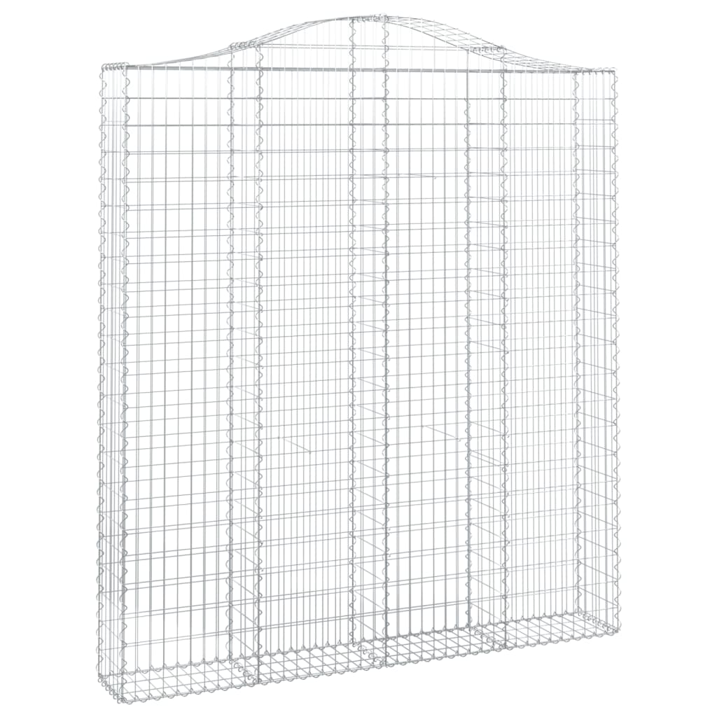 Cestas De Gaviones 3 Uds Forma De Arco Hierro 200x30x220/240 Cm_2