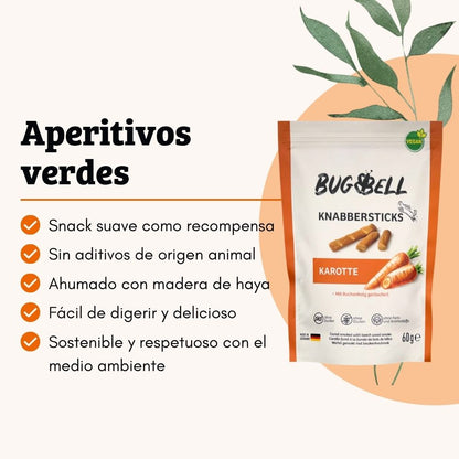 BugBell Snack blando de zanahoria para perros 12×60 g_1
