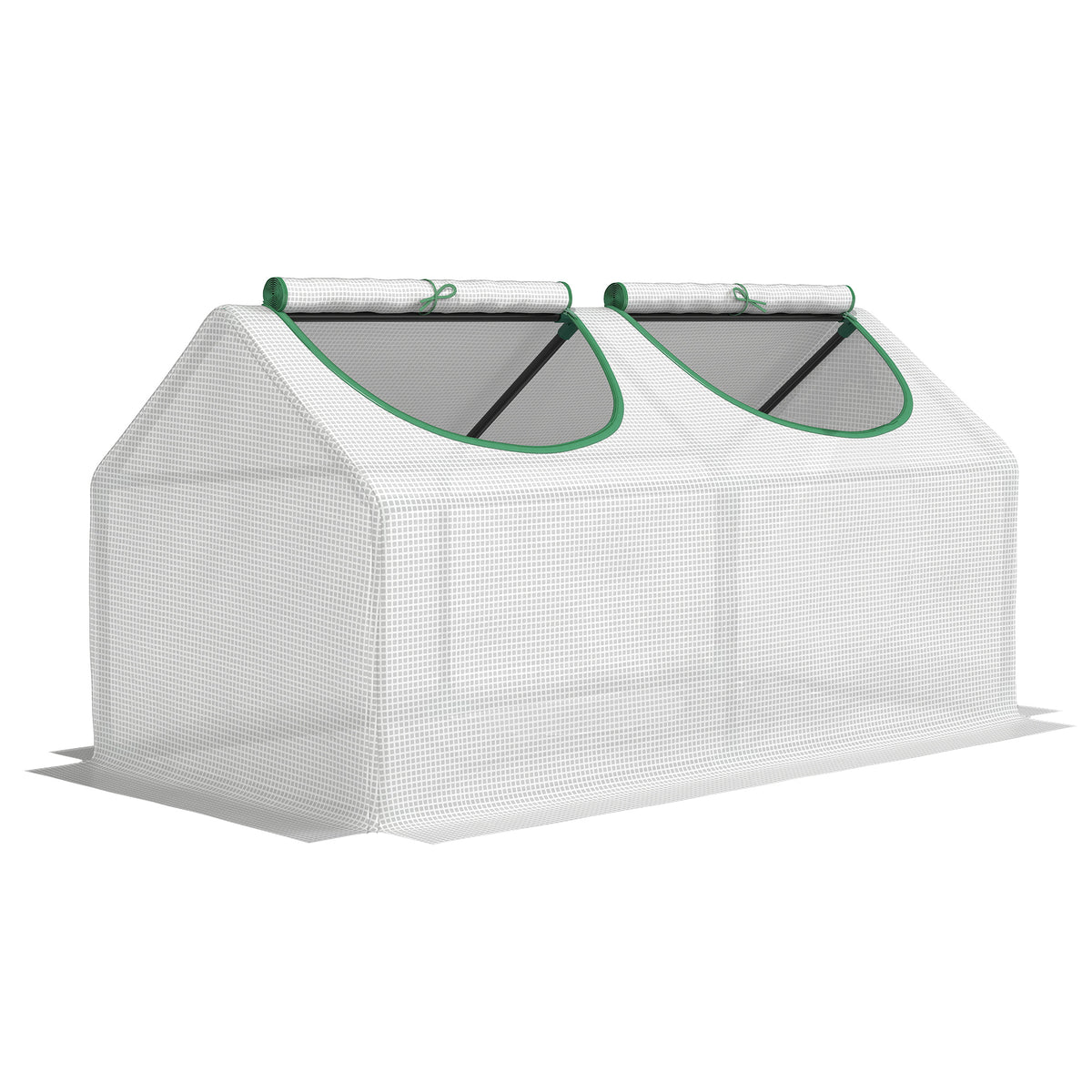 Invernadero De Terraza Outsunny Acero, Pe Blanco 120x60x60 Cm_0