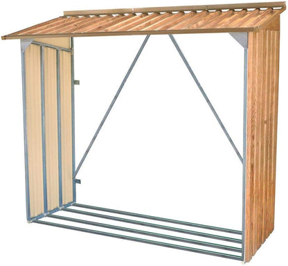 Duramax - Leñero Exterior - Metal - Imitación Madera_0