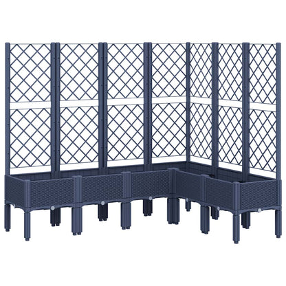 Jardinera Con Enrejado Pp Azul Gris 160x120x142 Cm_0