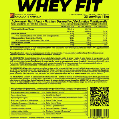Whey Fit - 1kg - Chocolate Con Naranja - Aumenta La Masa Muscular - Masmusculo_4