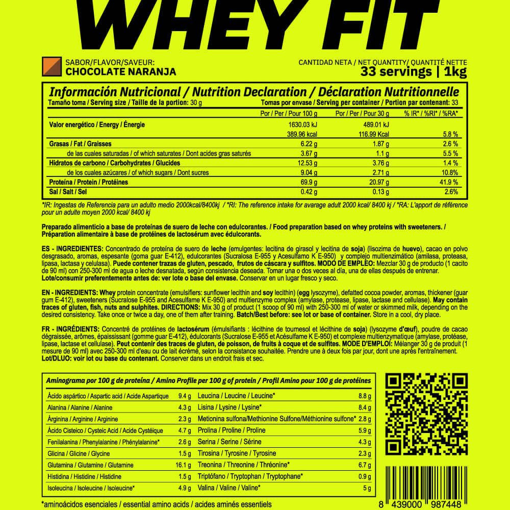 Whey Fit - 1kg - Chocolate Con Naranja - Aumenta La Masa Muscular - Masmusculo_5