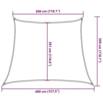 Vidaxl Toldo De Vela Hdpe Beige 160 G/m² 3/4x3 M_2
