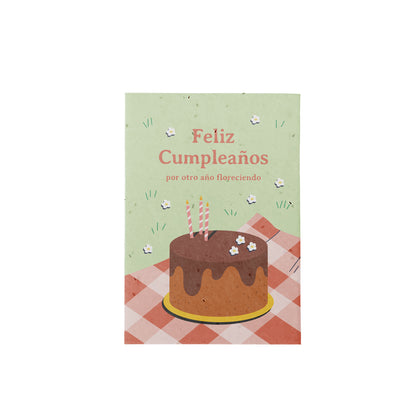 Postal Plantable Feliz Cumpleaños – Felicitación Original Que Florece, Regalo Con Vida | Resetea_0