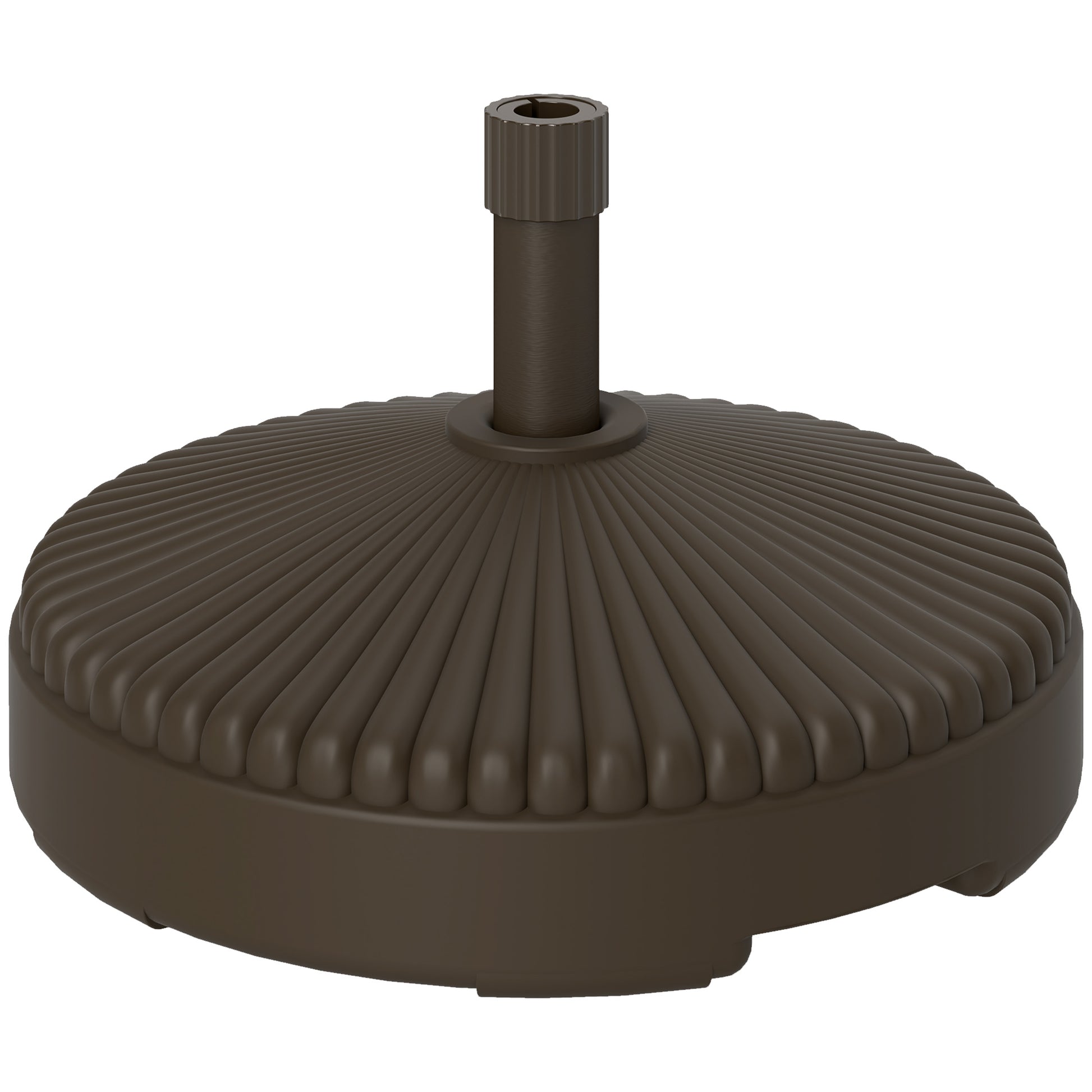 Outsunny Base Para Sombrilla Redonda Rellenable Con Agua 23l O Arena 28kg Marrón_0