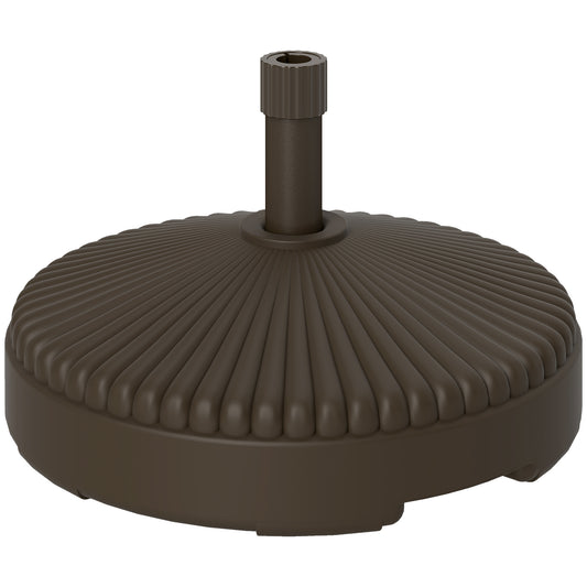 Outsunny Base Para Sombrilla Redonda Rellenable Con Agua 23l O Arena 28kg Marrón_0