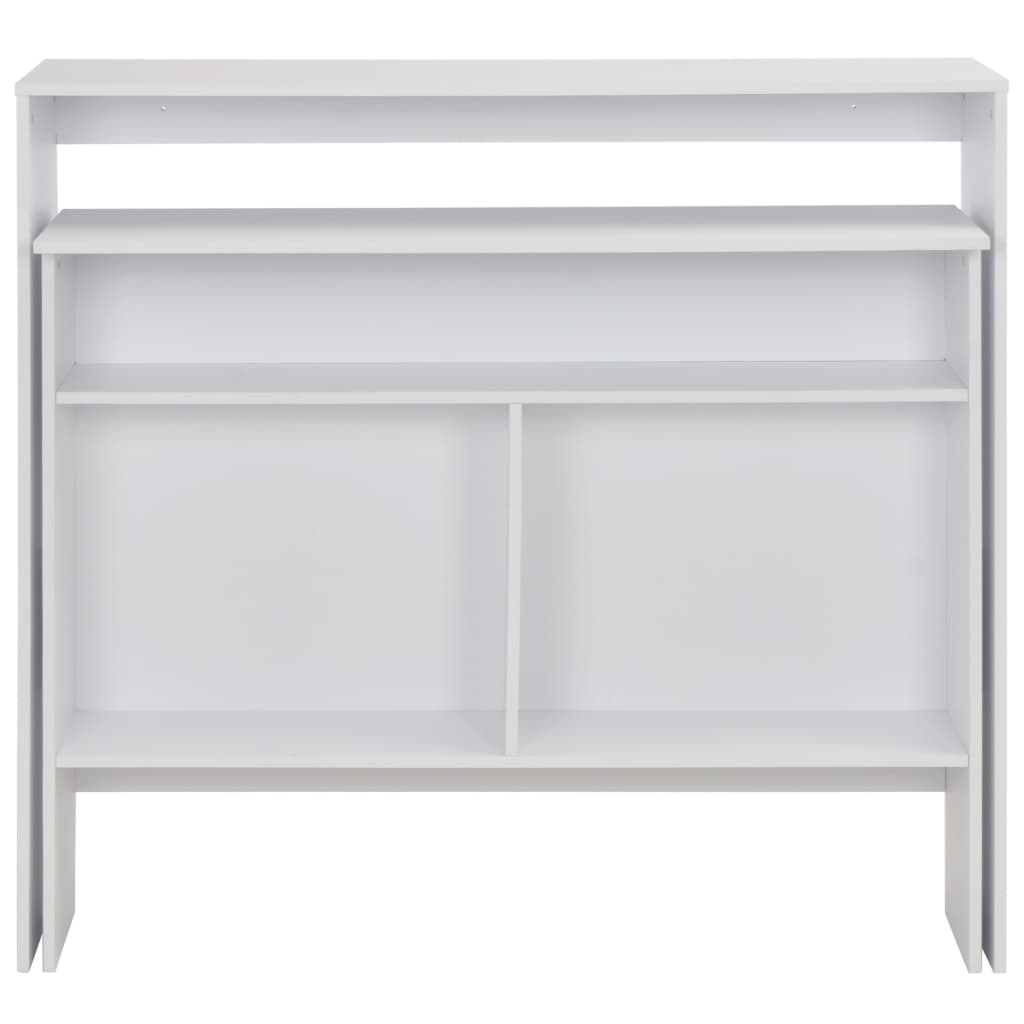Mesa De Bar Con 2 Tableros Blanca 130x40x120 Cm_2