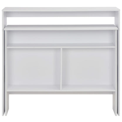Mesa De Bar Con 2 Tableros Blanca 130x40x120 Cm_2