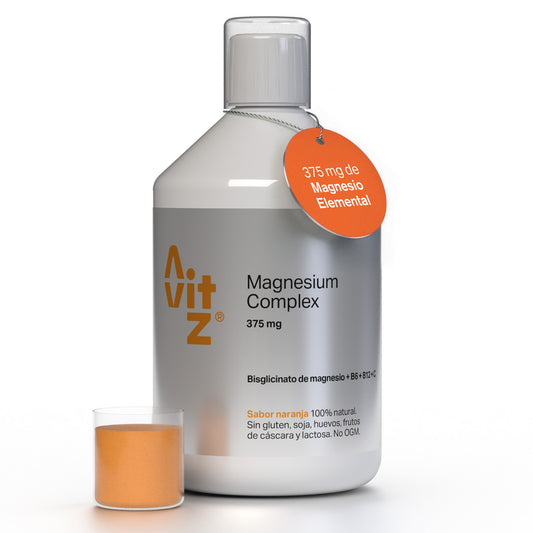 Avitz Magnesium Complex Líquido 500 Ml | Magnesio Bisglicinato + Vitaminas B6, B12 Y C_0