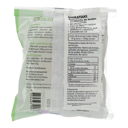 Espaguetis de Konjac Shirataki deshidratados Zen Pasta 75 g