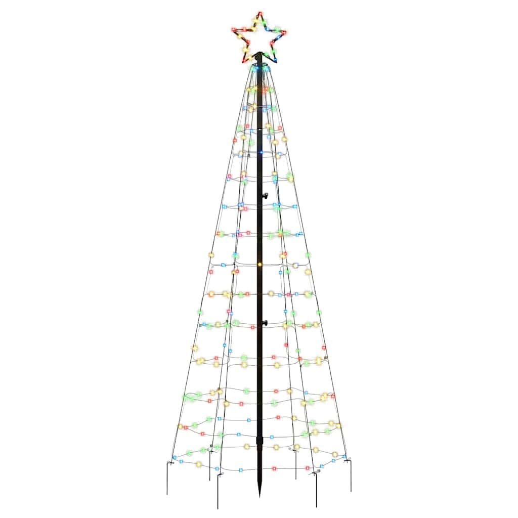 Vidaxl Árbol De Navidad Led Con Estacas 220 Leds De Colores 180 Cm_3
