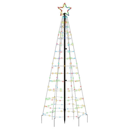 Vidaxl Árbol De Navidad Led Con Estacas 220 Leds De Colores 180 Cm_3