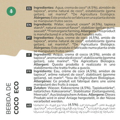 Bebida de Coco Eco Planeta Huerto 1L