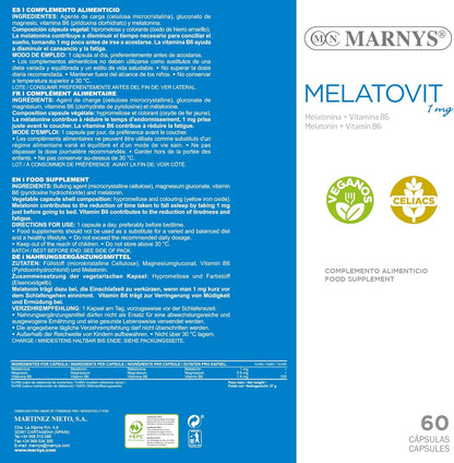 Melatovit 60 Cápsulas Marnys