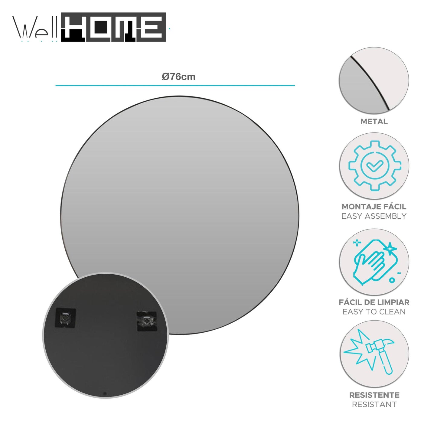 Espejo Redondo Ø76cm - Well Home_1