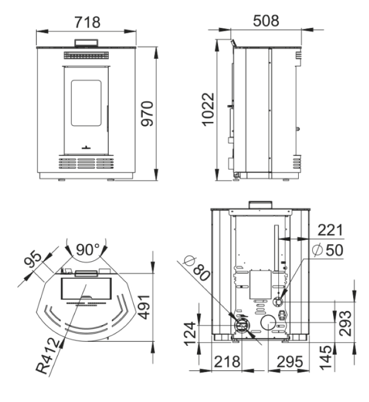 Bricosol Estufa De Pellet Bronpi Modelo Nina 9 Kw Rincon_2